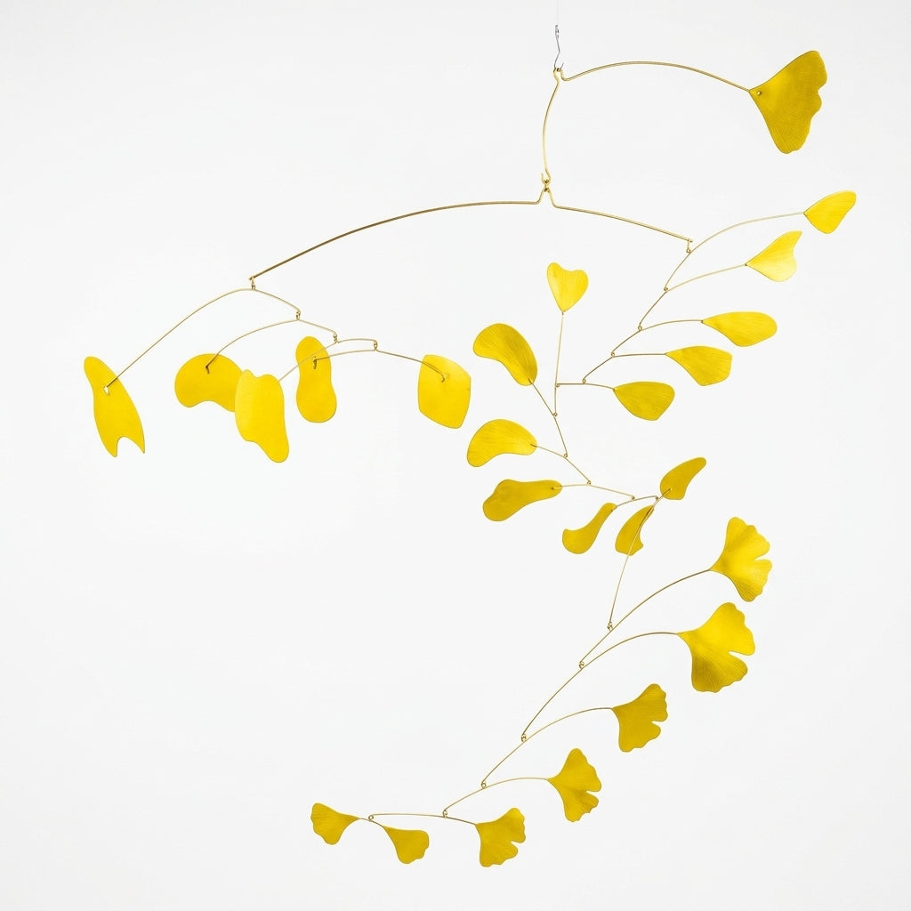 GINKGO — Escultura Cinética para Colgar | Diseño Botánico 100×110cm